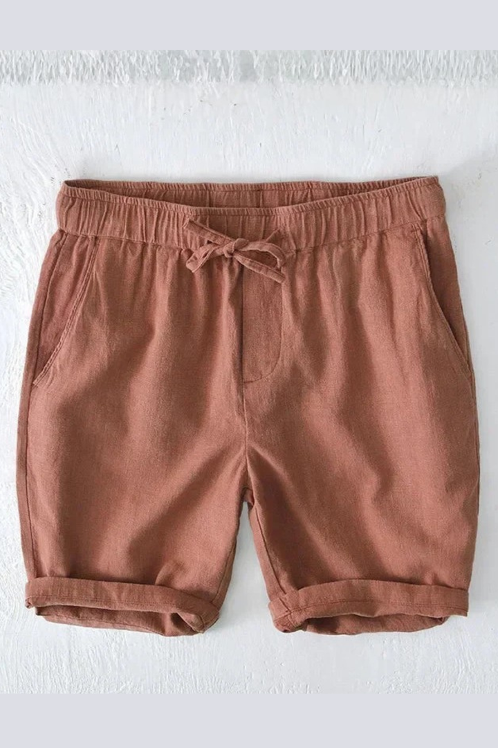 Comfortable men's summer shorts featuring a drawstring and side pockets