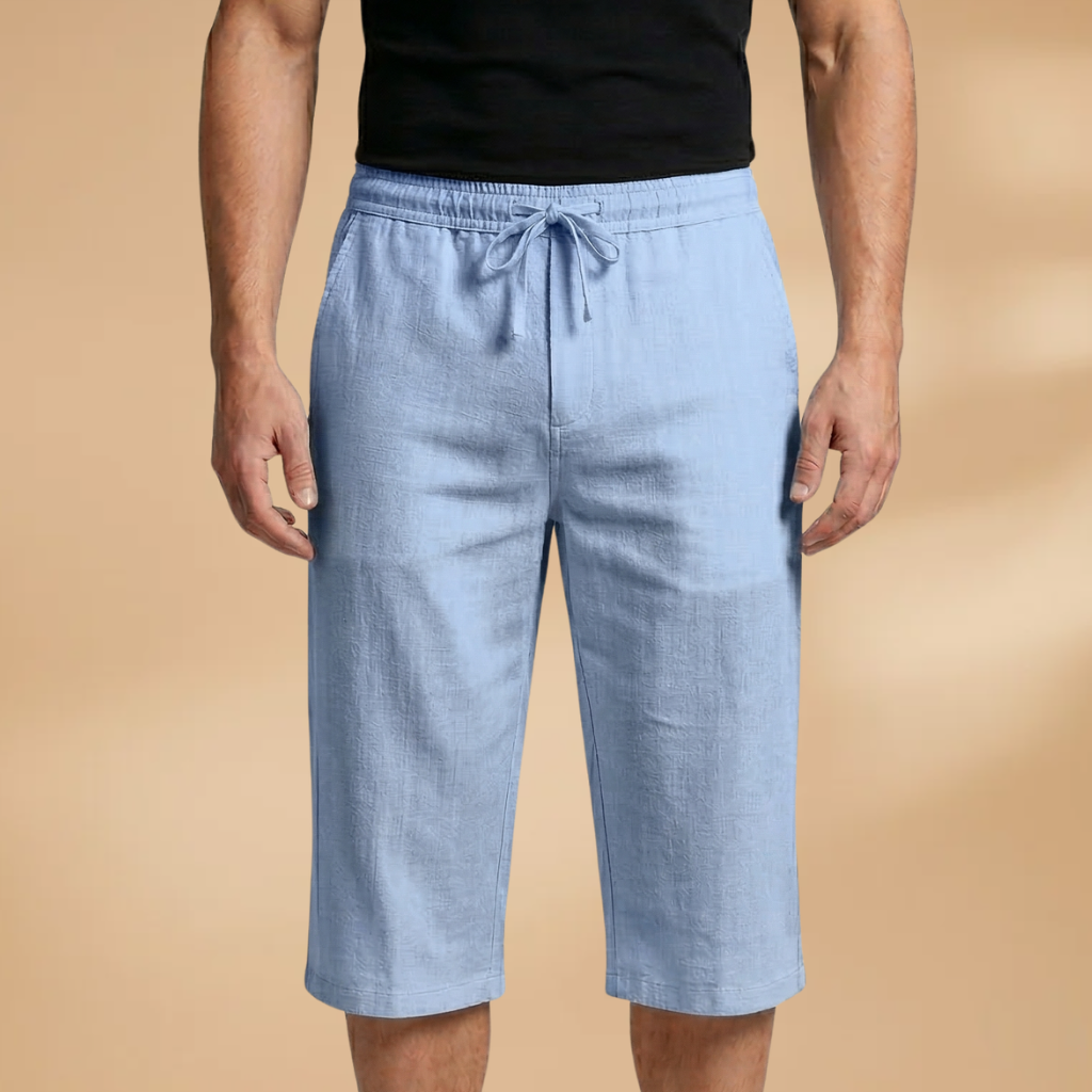 Men's warm weather casual shorts with drawstring and side pockets for ultimate ease.