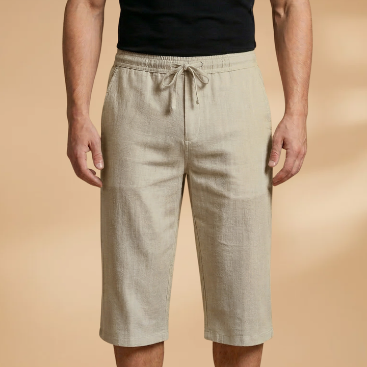 Men's comfy summer drawstring shorts with convenient side pockets.