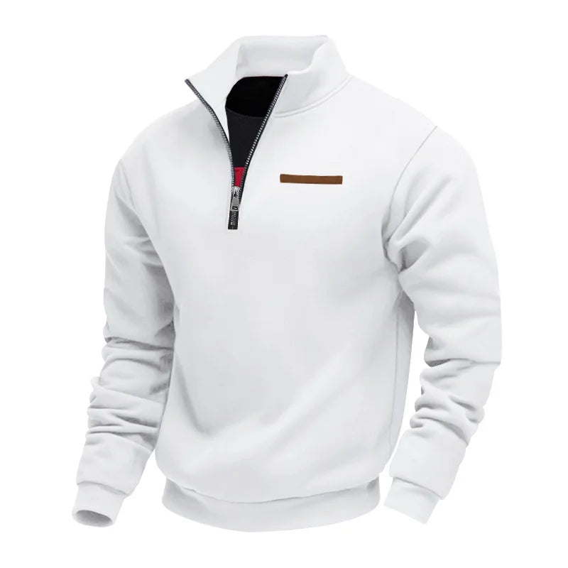 Stylish men's casual wear: a plush fleece sweatshirt for cozy warmth.