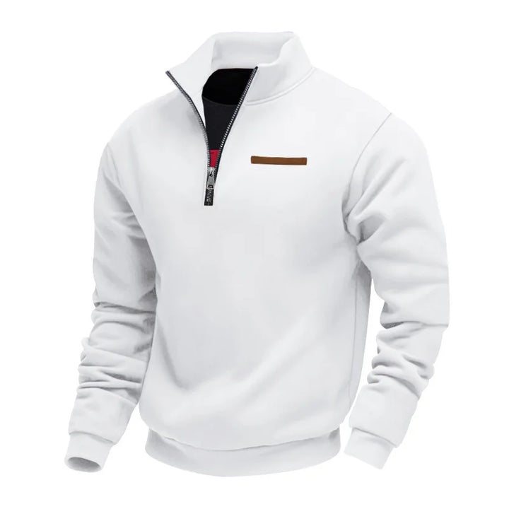 Stylish men's casual wear: a plush fleece sweatshirt for cozy warmth.
