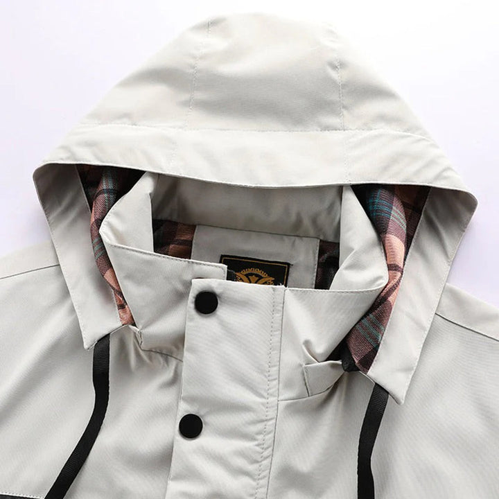 Comfortable lightweight men's hooded jacket, great for casual outdoor adventures & everyday wear.