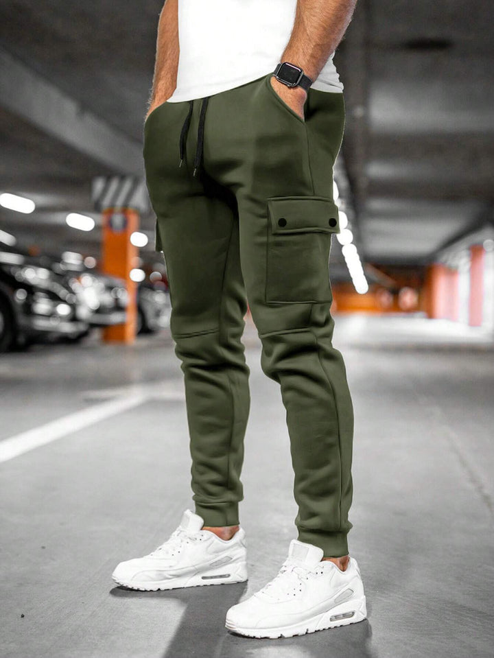 Men's tapered leg utility pants with modern jogger fit