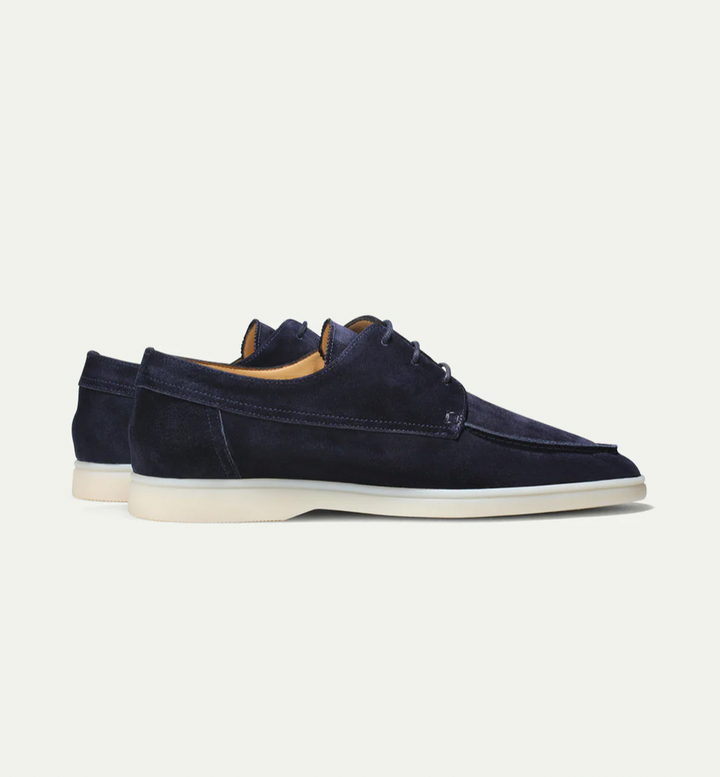 Stylish men's lace-up loafers, combining boat shoe design with comfortable everyday wear for spring & summer.