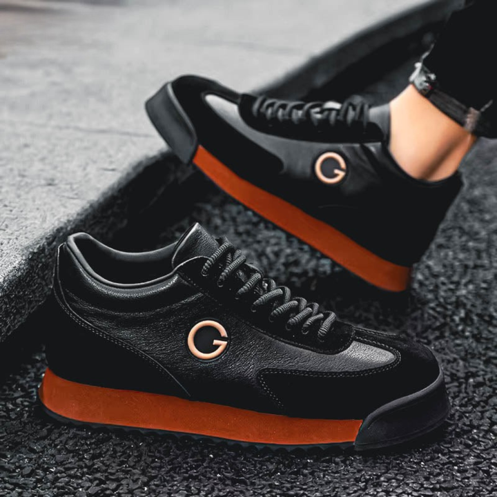 Durable men's casual lace-up trainers, comfortable footwear for everyday adventures. Smart casual men's sneakers.