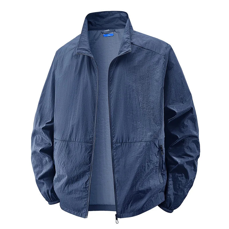 Versatile men's collar jacket, lightweight and casual, suitable for spring, fall, and everyday layering outerwear.