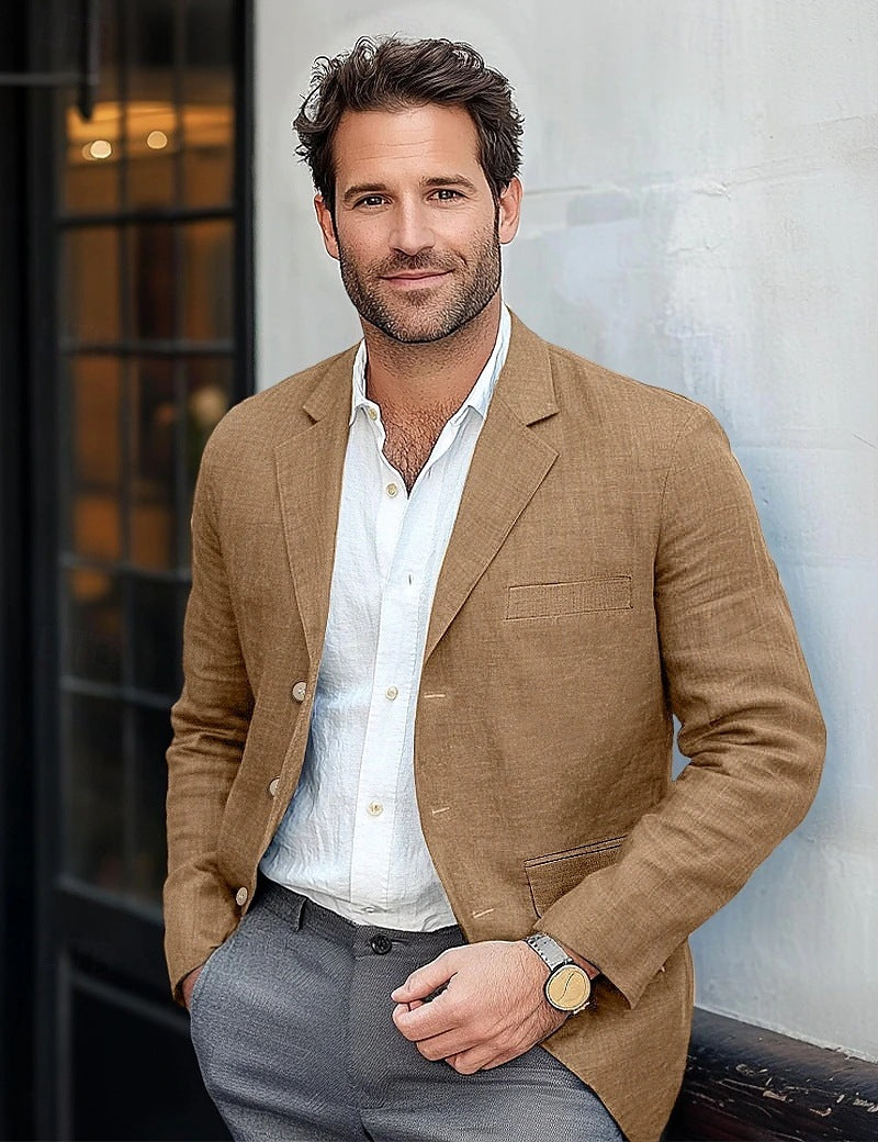 Men's summer jacket crafted from breathable, high-quality linen.