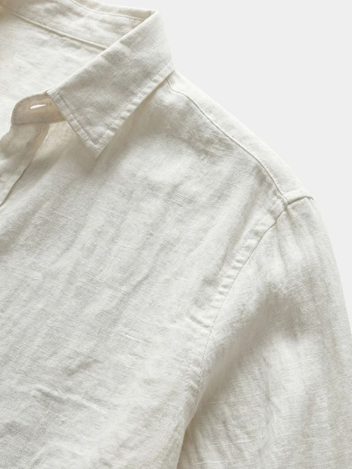 Classic men's long sleeve button-down shirt, great for summer fashion & a comfortable, relaxed look.