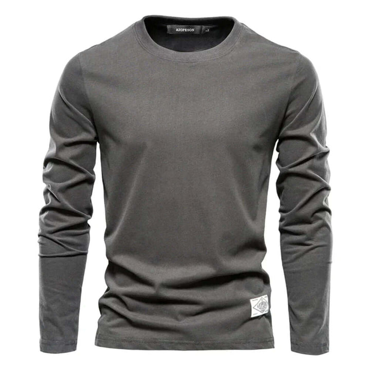 Essential men's long sleeve casual shirt, a stylish and comfortable layering top.