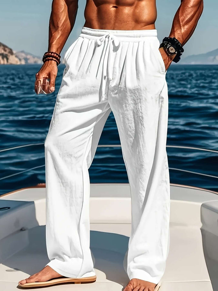 Men's casual loose fit trousers, breathable and comfortable for everyday wear.