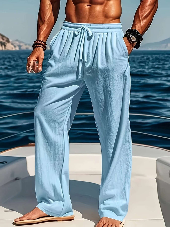 Stylish men's casual trousers with drawstring waist, ultimate comfort and fit.