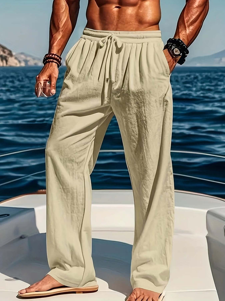 Men's breathable loose fit pants, versatile for summer, spring, and holiday.