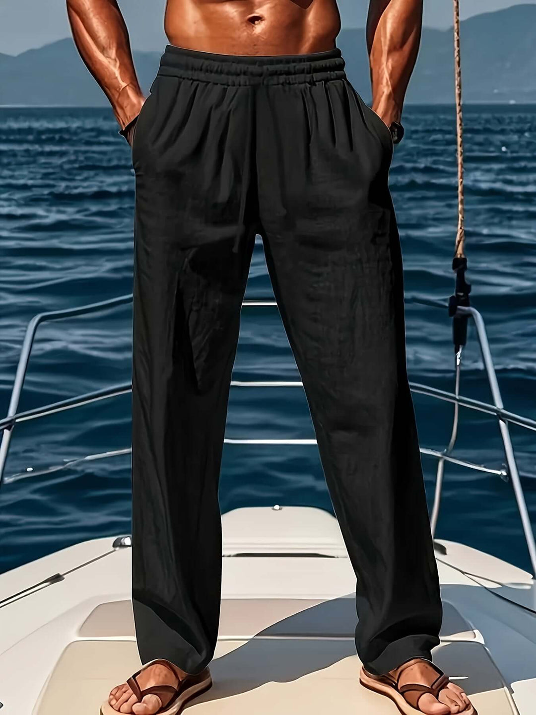 Everyday men's relaxed fit trousers, super comfortable and perfect for casual outings.