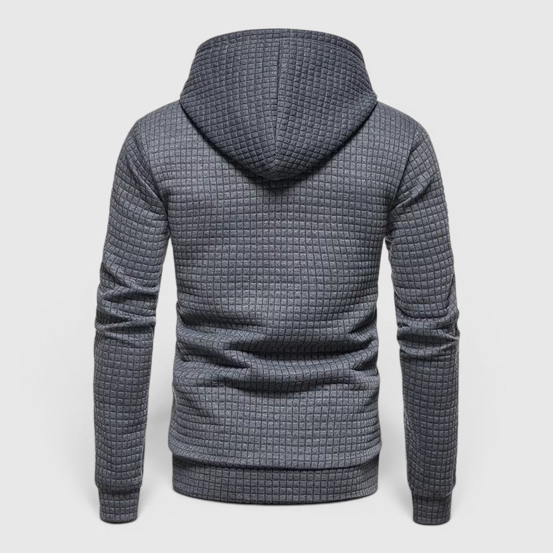 Green men's casual hoodie, comfortable pullover for versatile fall & winter.