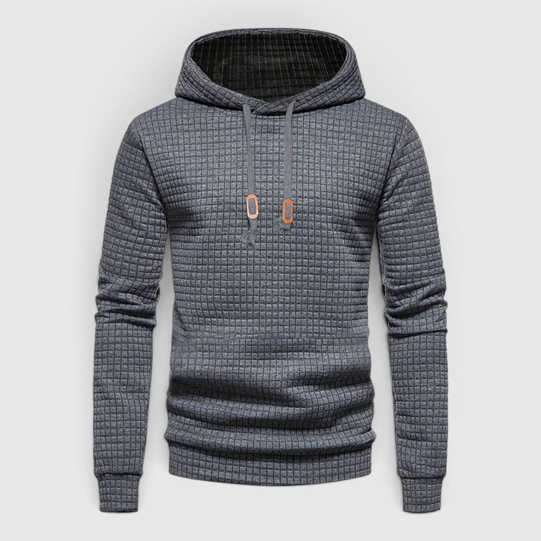 Green men's hoodie, a versatile casual pullover perfect for fall & winter.