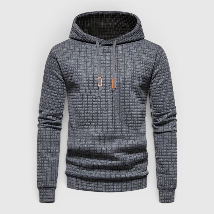 Green men's hoodie, a versatile casual pullover perfect for fall & winter.