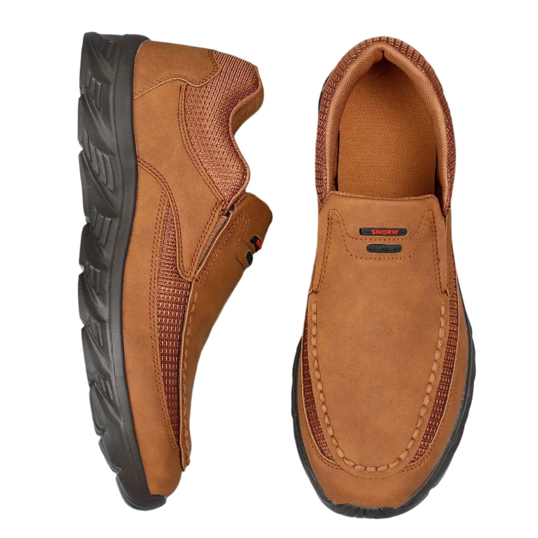Men's casual slip-on loafers, breathable for everyday comfort & driving. Lightweight spring/summer men's footwear.