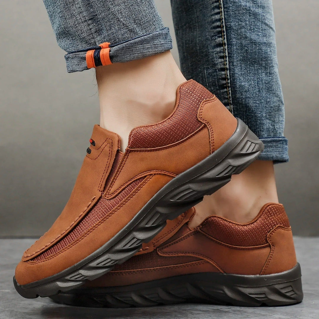 Comfortable men's slip-on loafers, breathable & lightweight for casual wear. Easy-on driving shoes for daily style.
