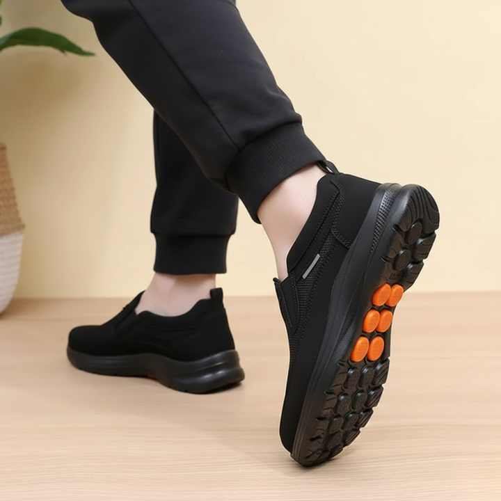 Stylish men's slip-on footwear, ideal for walking & casual wear. Cushioned for all-day comfort & effortless style.
