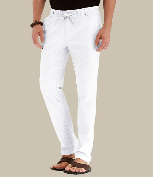 Comfortable men's pull-on casual pants, classic fit, great for spring and summer everyday wear.