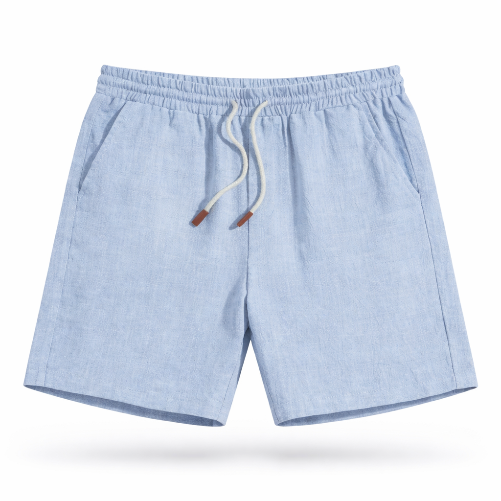 Lightweight men's summer shorts with drawstring waist, offering relaxed comfort for warm weather.