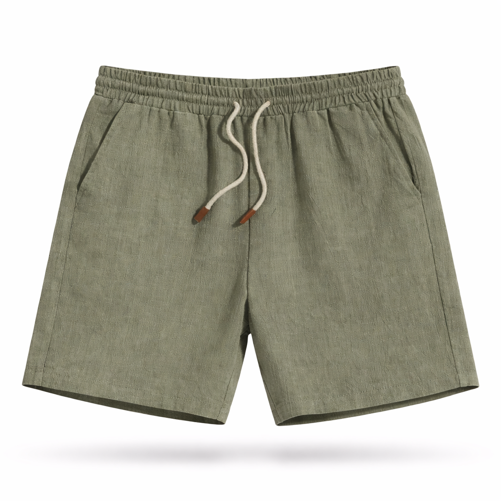 Everyday men's summer shorts, featuring a comfortable relaxed fit and convenient drawstring for casual style.