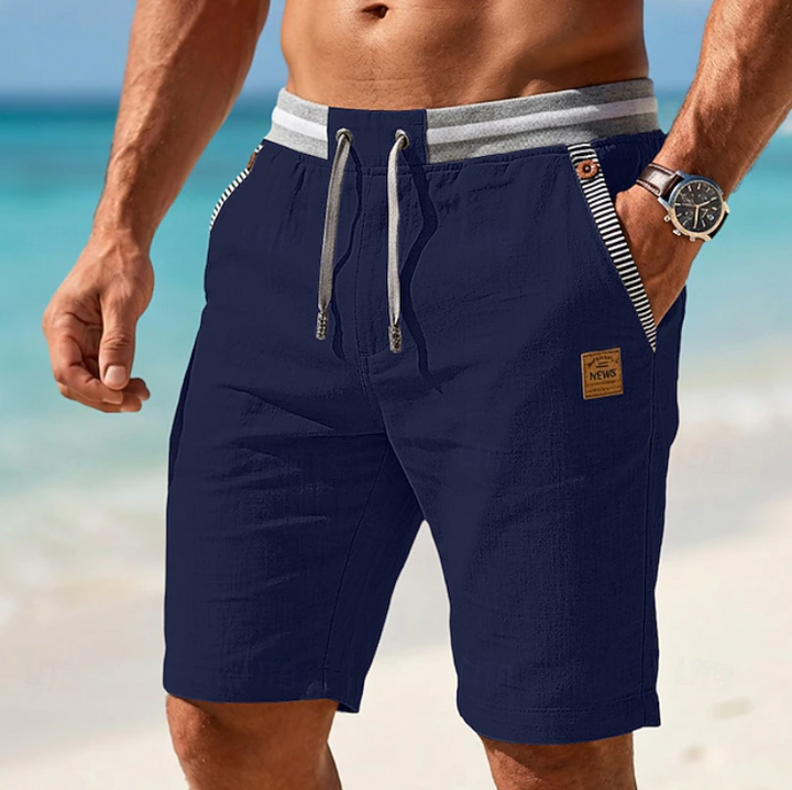 Versatile men's lightweight summer shorts with elegant lace accents, designed for ultimate casual comfort.