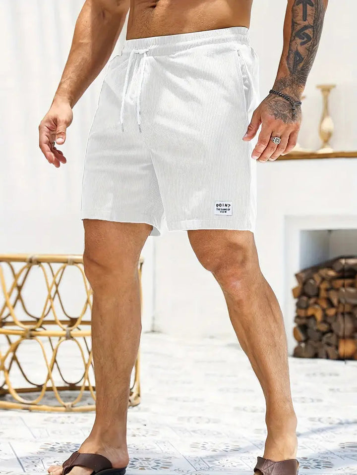 Men's summer fashion swim shorts, casual fit, ideal for beach and vacation.