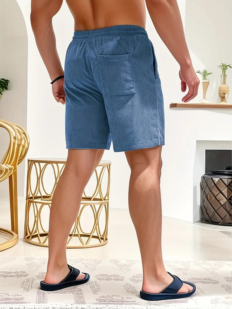 Quick-dry men's swim shorts, essential for summer fashion, beachwear, and vacation.