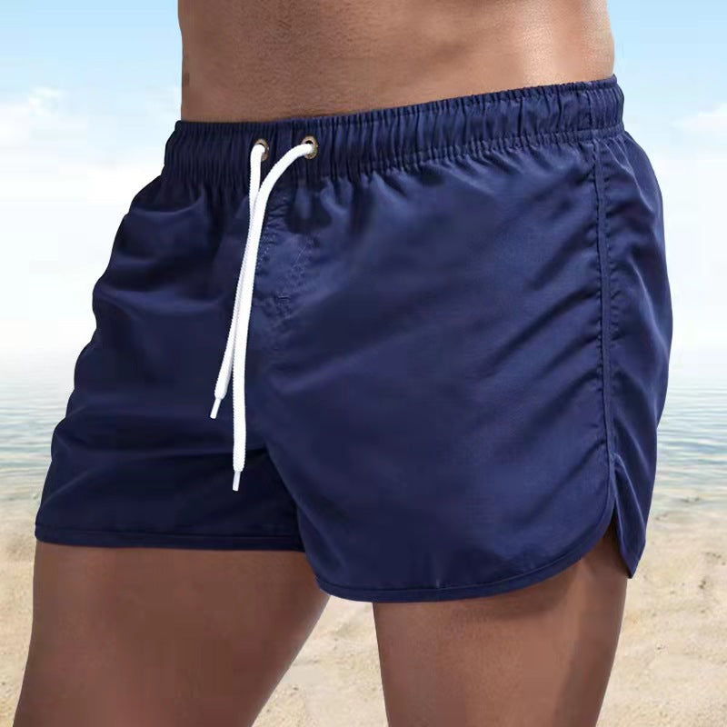 Men's adjustable waist swim shorts. Essential casual beachwear & summer vacation activewear.