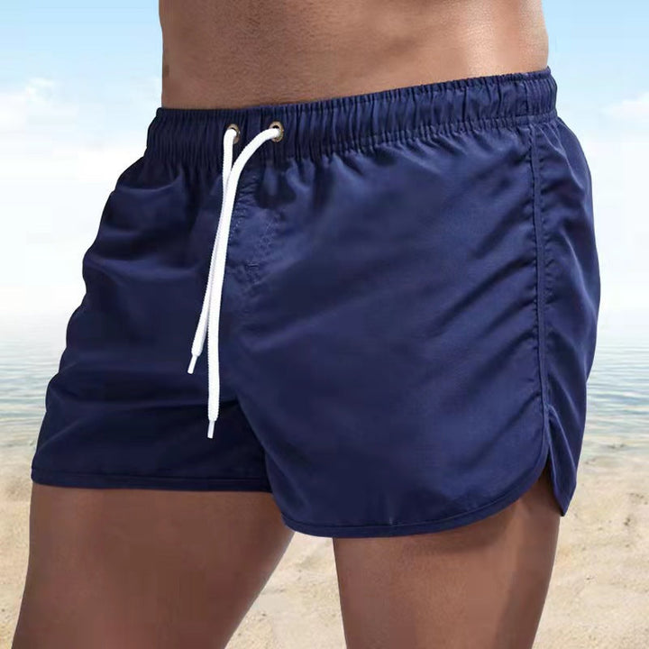 Men's adjustable waist swim shorts. Essential casual beachwear & summer vacation activewear.