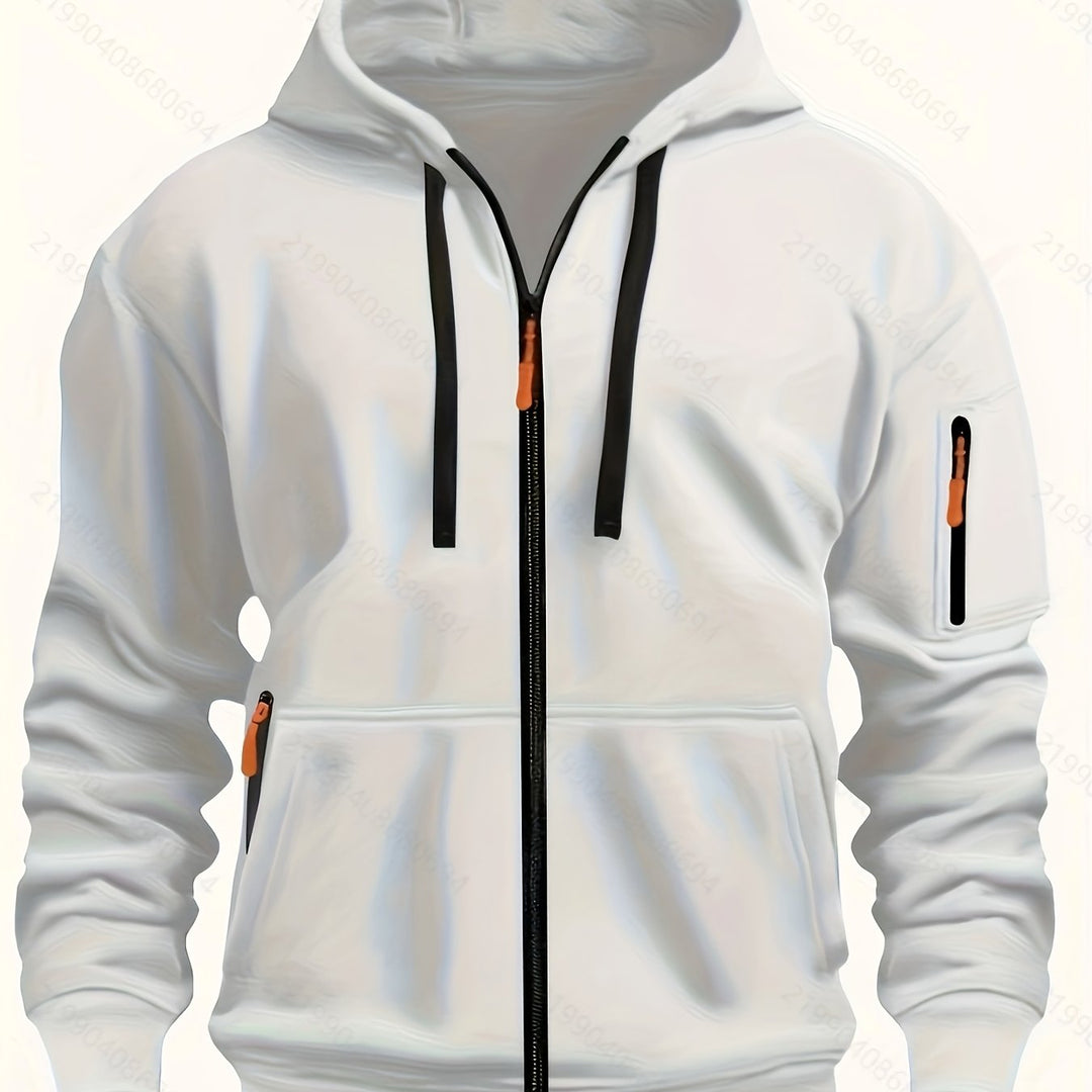 Everyday essential: men's casual hooded jacket for all seasons