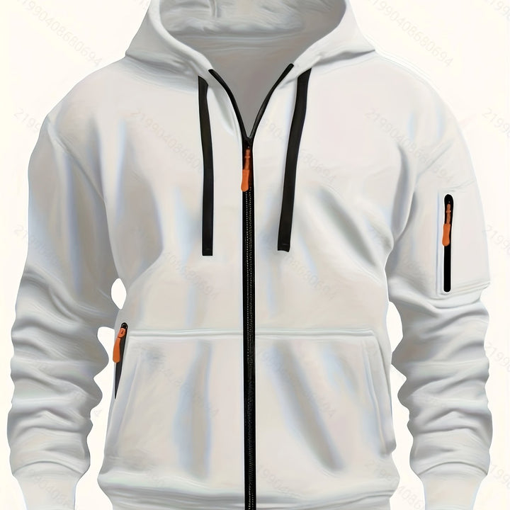 Everyday essential: men's casual hooded jacket for all seasons