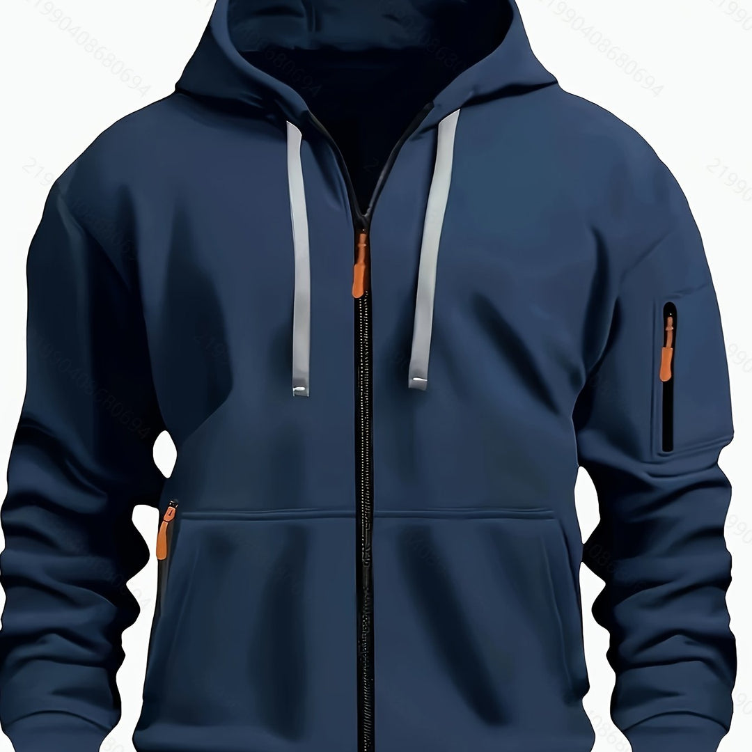 Lightweight yet warm men's zip-up hoodie for versatile layering