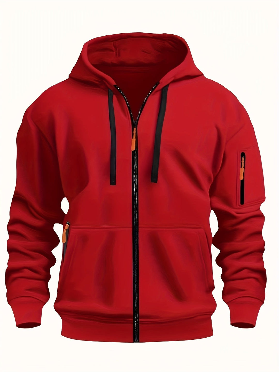 Autumn fashion essential: men's zip-up sweatshirt for cool weather