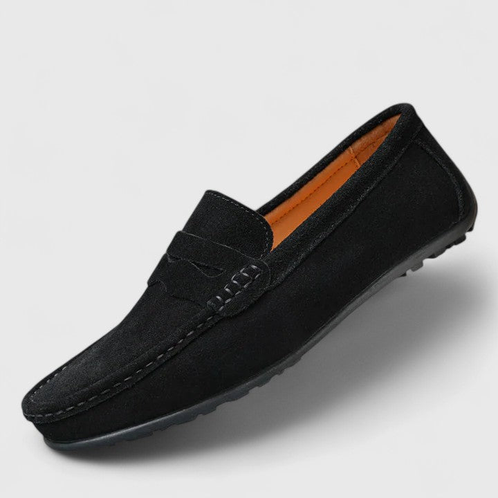 Black Charlie everyday loafers for men, offering classic style and exceptional comfort.