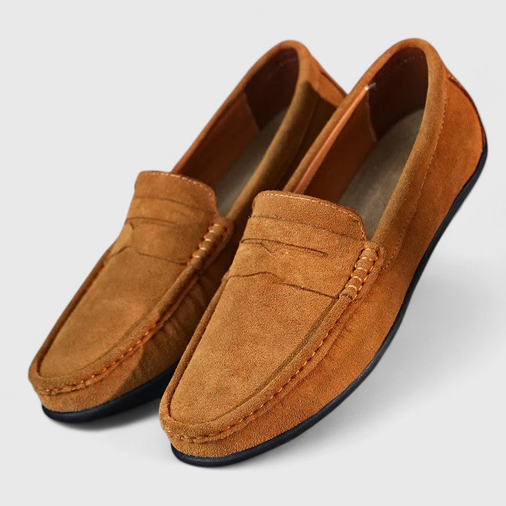 Brown Charlie men's loafers: premium everyday comfort shoes with a classic design.