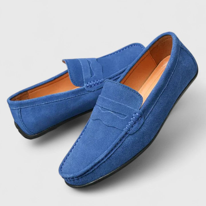 Brown Charlie slip-on loafers for men, offering premium comfort & casual style.