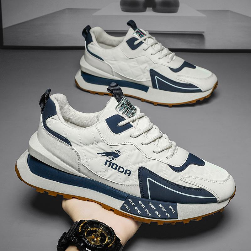 Comfortable men's chunky platform sneakers, lace-up style for elevated street fashion.