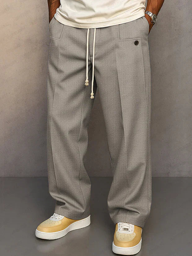 Premium men's adjustable drawstring pants for ultimate comfort. Classic design suitable for casual & smart casual wear.