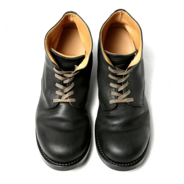 Men's classic black leather everyday boots for timeless style & comfort. Durable & versatile fall/winter footwear.