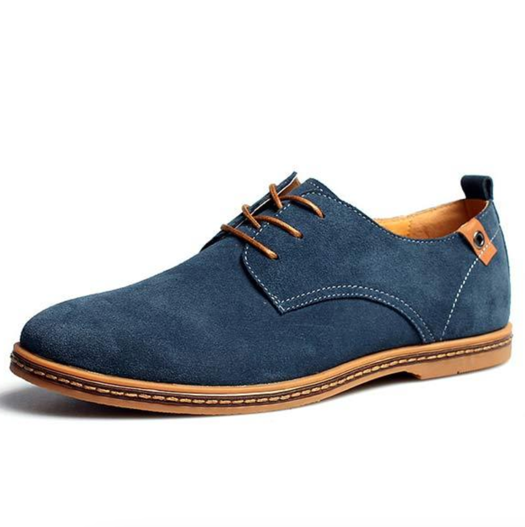 Men's classic black Oxford dress shoes with lace-up design, perfect for formal wear, business, and weddings.
