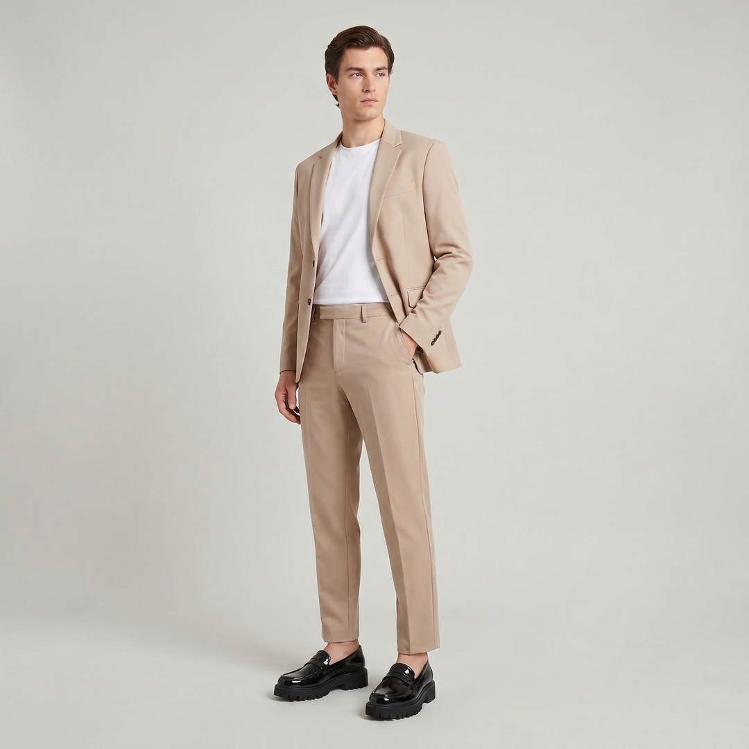 Chunky sole men's penny loafers. Classic slip-on dress shoes with a modern platform for stylish weekend wear.