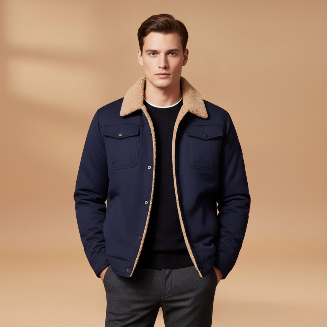 Versatile men's outerwear: classic bomber jacket for any occasion