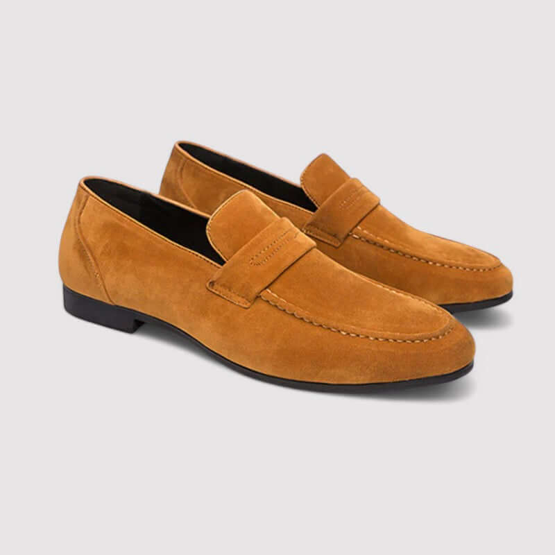 Comfortable men's classic penny loafers, crafted for elevated smart casual style. Essential versatile dress shoes.