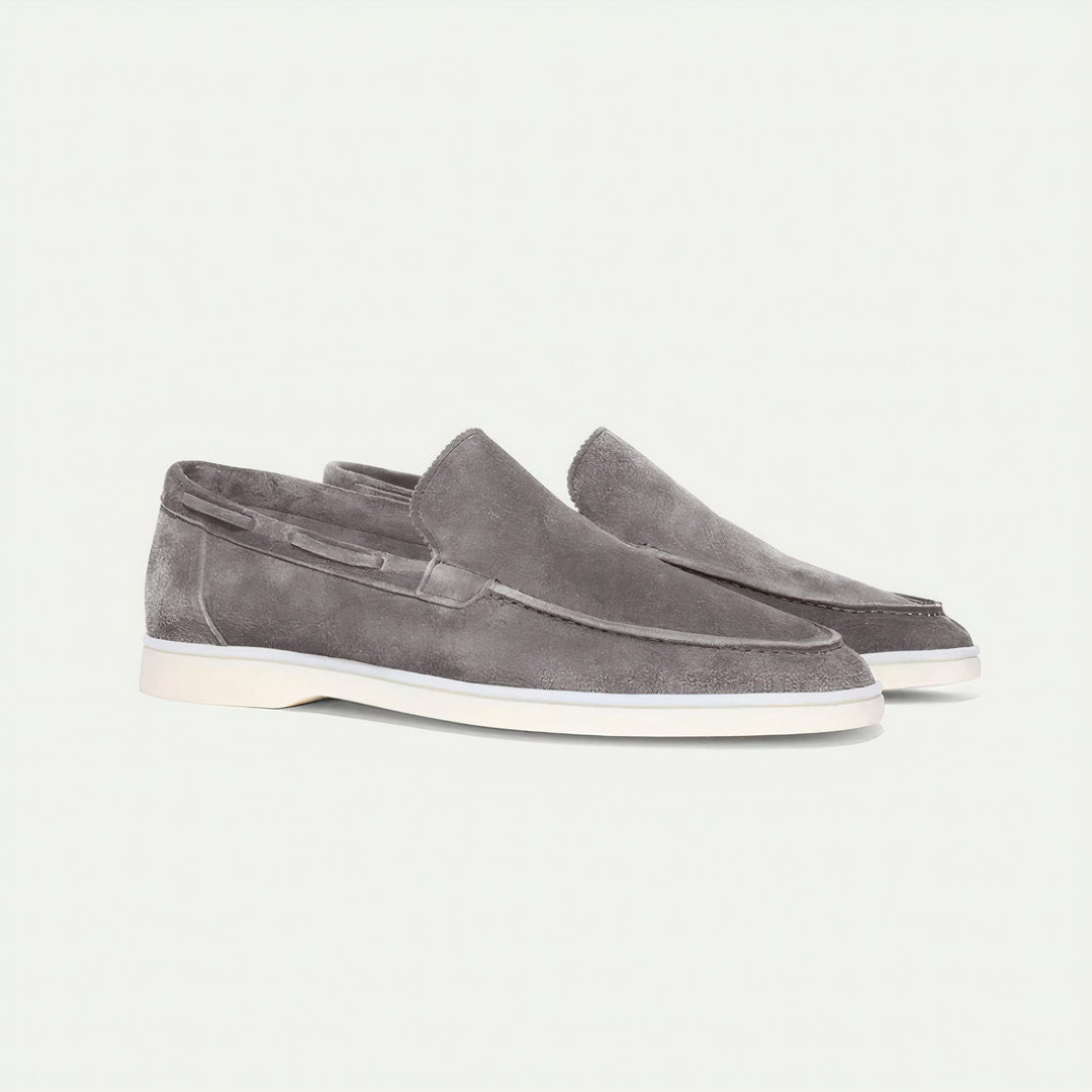 Men's elegant burgundy suede loafers, comfortable and versatile footwear for any outfit