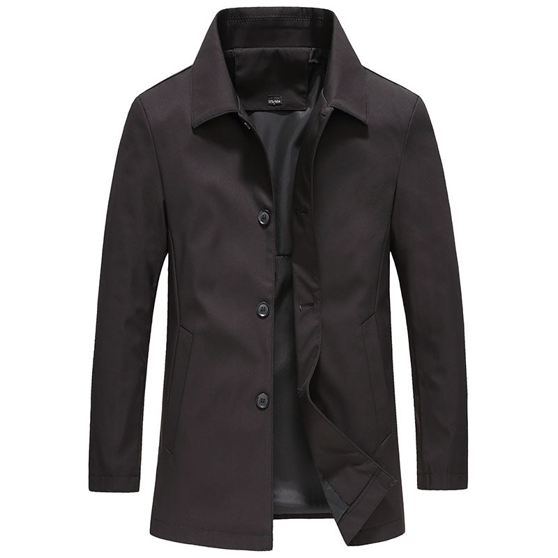 Men's classic button-down collared jacket in a versatile style for smart casual and everyday wear.
