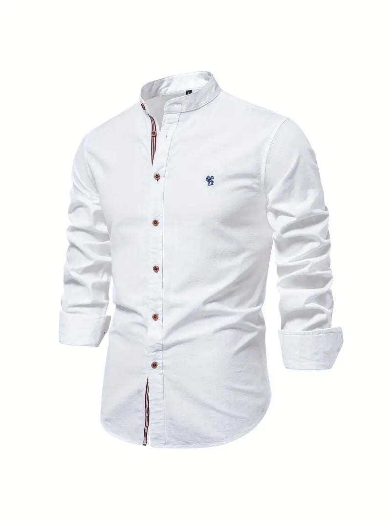 Men's wardrobe essential: a comfortable and versatile button-down shirt.
