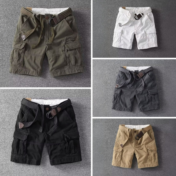 Classic fit men's cargo shorts in a breathable fabric for warm weather.