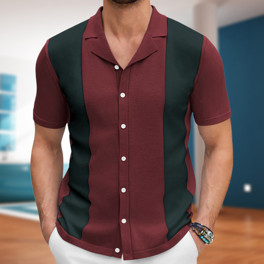 Stylish men's long sleeve collared button-up shirt, ideal for casual outfits or smart everyday fashion.